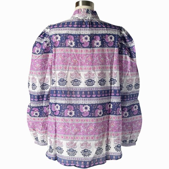 Alix of Bohemia Annabel Lavender Dawn Shirt Purple Blouse XL Cotton - Picture 8 of 11